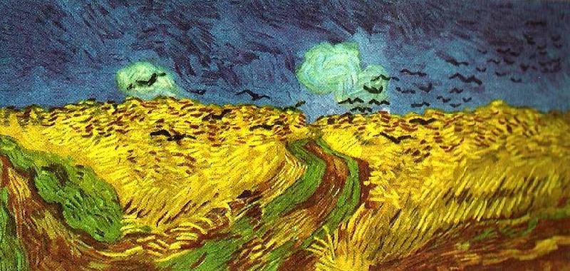 Vincent Van Gogh korpar flygande over sadesfalt